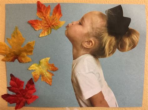 Blowing leaves🍃🍁 | Preschool crafts fall, Fall preschool, Preschool crafts