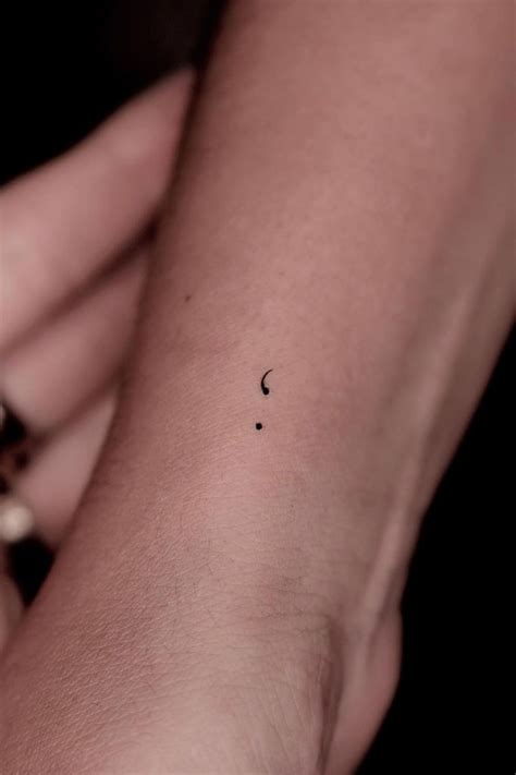 30+ Popular Semicolon Tattoo Ideas