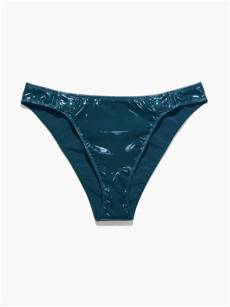 Leather Tease Vinyl Bikini in Blue & Green | SAVAGE X FENTY