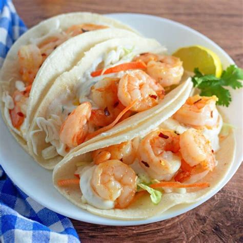 Shrimp Tacos with Cilantro Lime Sauce - Cook This Again Mom