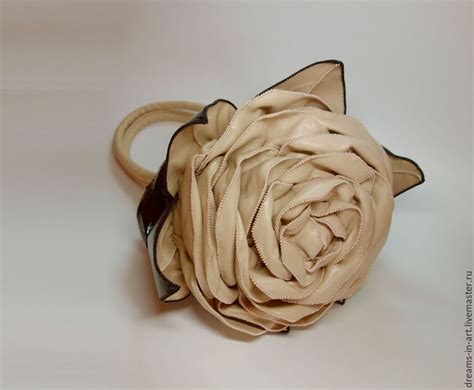 Handmade Leather Rose Bag - Charm