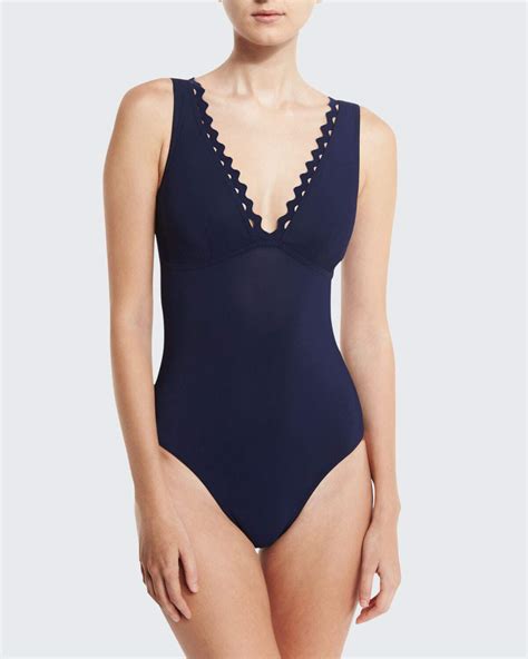 KARLA COLLETTO Rick Rack Scalloped-neck Underwire One-piece Swimsuit
