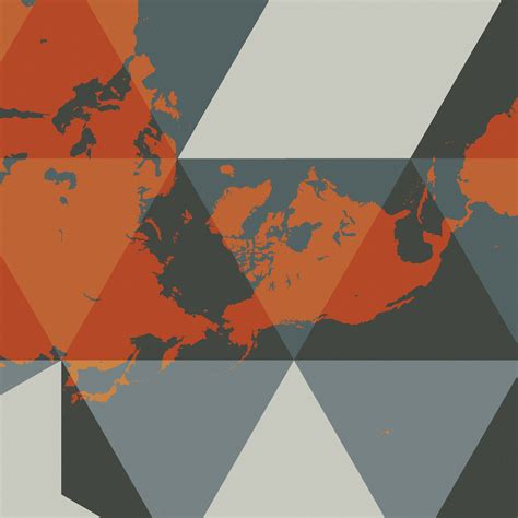 Abstract World Map Wall Art Poster - Etsy