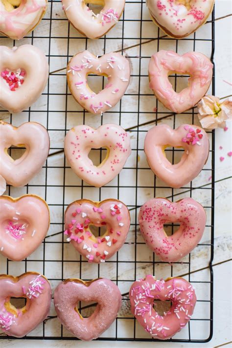 Valentine's Day Baked Donuts with Vanilla Glaze - Valentine's Day