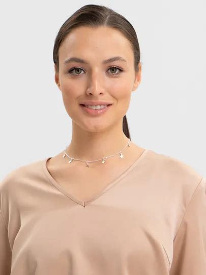 Цепочка на шею, чокер со звездами купить по цене 199 ₽ в интернет ...