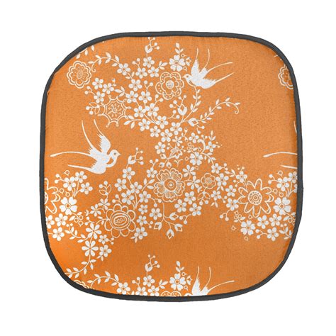 Japanese Chair Seating Cushion, Oriental Floral Japanese Style Flying ...