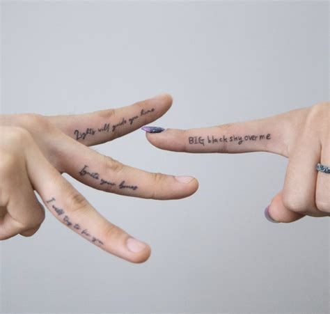finger side tattoos bronctattooauscom