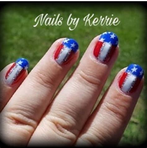 American flag nails | Usa nails, American flag nails, Flag nails