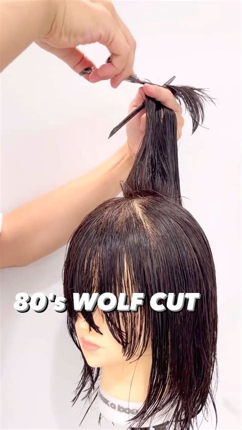 Wolf cut hair tutorial | 80's WOLF CUT from start to finish with ...