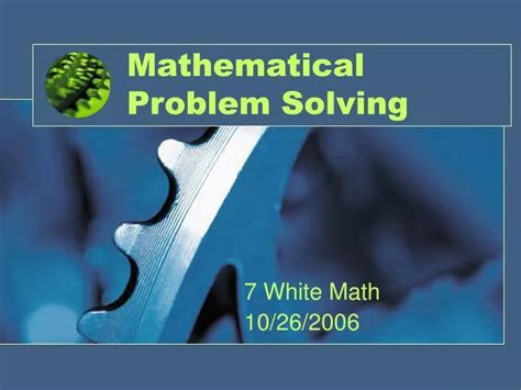 mathematical problem solving powerpoint