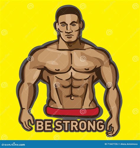 Vintage Drawing of Men with Naked Torso Inflated Stock Vector