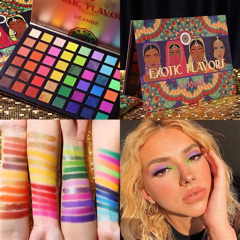 UCANBE EXOTIC FLAVORS Eyeshadow Palette + 15 PCS Eye Brushes Make-up ...