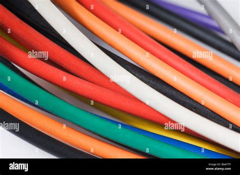 close   computer wires stock photo alamy