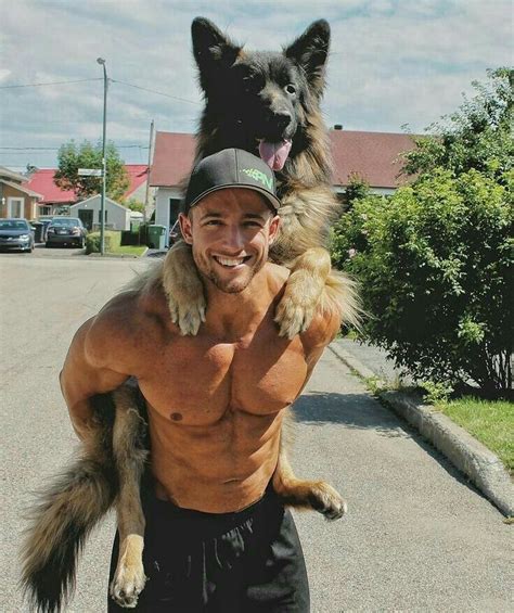 Pin by Ruben Andres on cuccioli... | Shirtless men, Man and dog ...