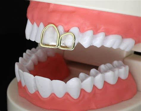 Open Face Crown 14K Gold Plated Grillz CZ Bling Six 6 Open Face Upper