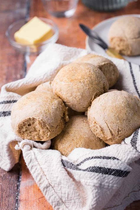 Gluten-Free Yeast-Free Bread Rolls (vegan) - From The Larder