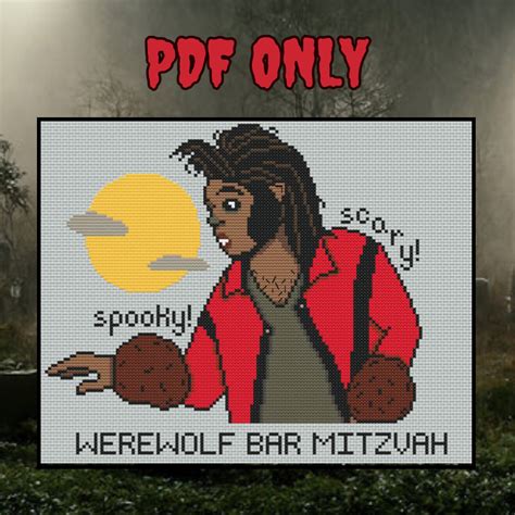 30 Rock Werewolf Bar Mitzvah Cross Stitch Pattern PDF ONLY - Etsy