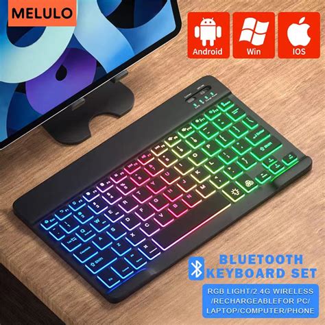 RGB Back Light Bluetooth Keyboard Set 2.4G Wireless Keyboard For Gaming ...