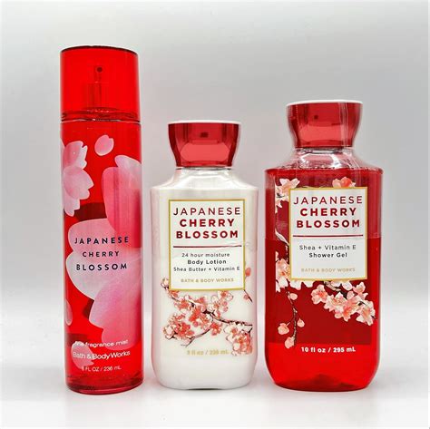 Bath and Body Works Japanese Cherry Blossom Body Lotion, Shower Gel and