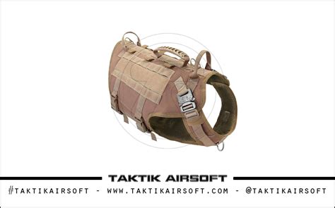 Tactical Dog Harness Vest Tan Large