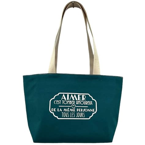 Achat Sac mademoiselle, "Aimer c'est tomber amoureux de la même