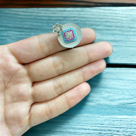 925 Sterling Silver Flower Design Adjustable Rings for Women and Girls ...