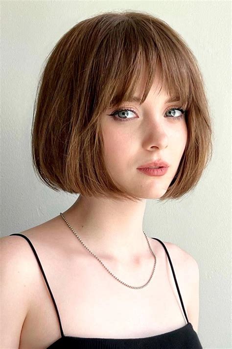 short hair  bangs stylish  maintenance