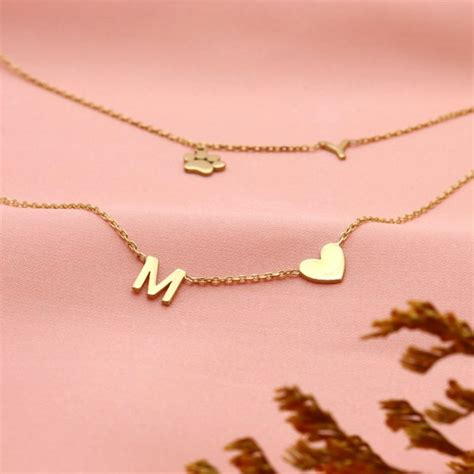 Letter Necklace - Etsy