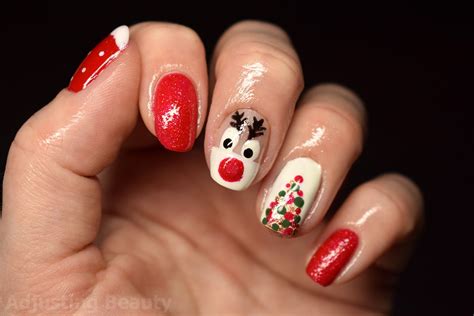 Christmas Rudolph Nails | Nails for kids, Cute christmas nails, Nails