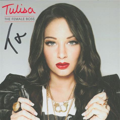 At Auction: Tulisa signed 5x5 inch The Female Boss colour promo photo