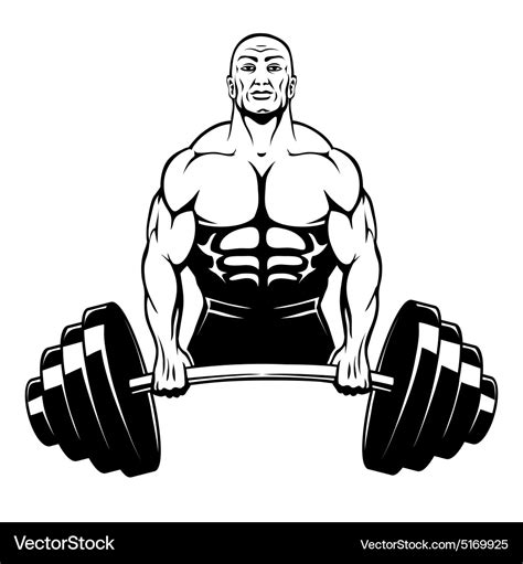 Muscle man bodybuilder Royalty Free Vector Image