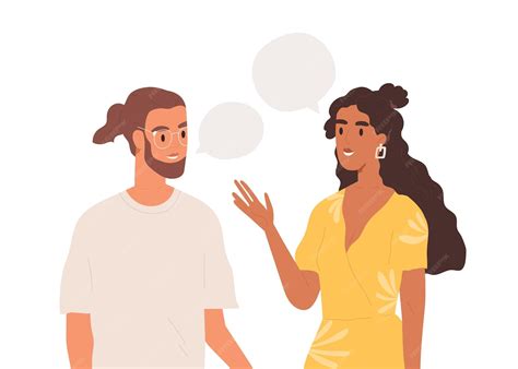 Jovem casal conversando juntos. Pessoas se comunicando. Comunicação ...