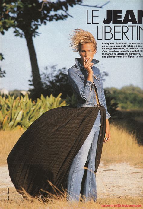 Elle France March 11th, 1991 "Le Jean Libertin" Models: Emma Sjöberg