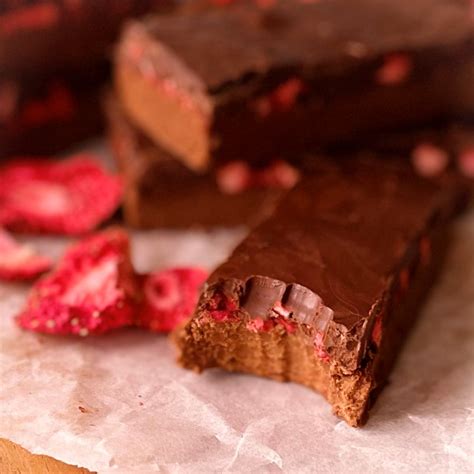 Homemade Protein Bars Chocolate Strawberry — Inspiration Apron