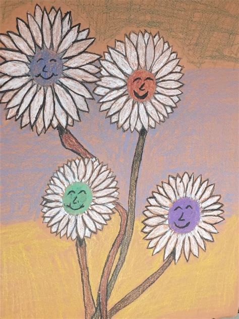 cute flower drawings  faces