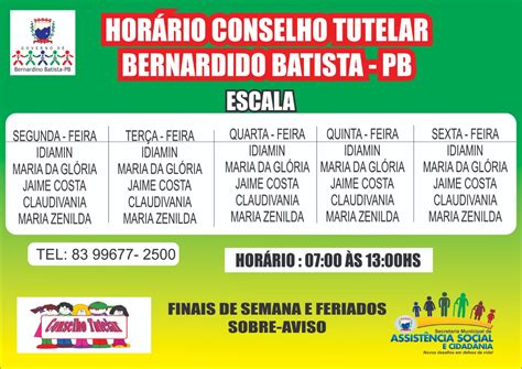 Que Horas Abre O Conselho Tutelar - Conselho Tutelar - Prefeitura Municipal de Bernardino Batista - PB