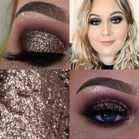 brown foiled metallic pressed glitter eyeshadow highly pigmented vegan