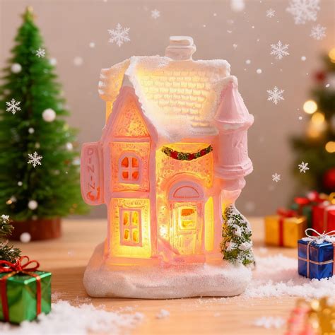 ZTTD Christmas Village House - Christmas Decorations, LED Lighted