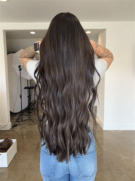 Hair goals | Brown wavy hair, Dark brown long hair, Long hair styles