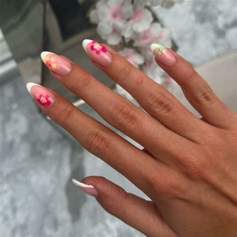 vibrant variations colorful french tip nails nail designs daily