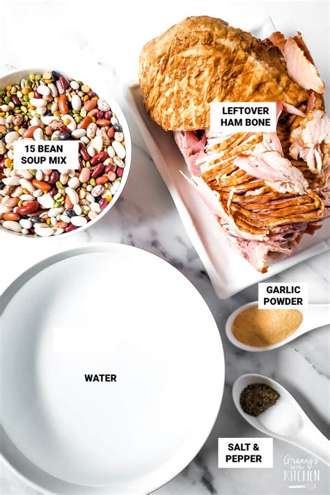 Stovetop Ham and Bean Soup - Granny's in the Kitchen