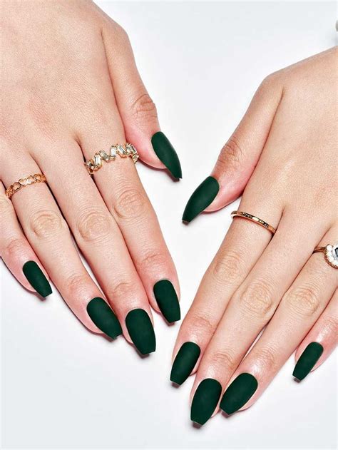 Dark Green Matte/Ballerina/draft | Green nails, Matte nail colors ...