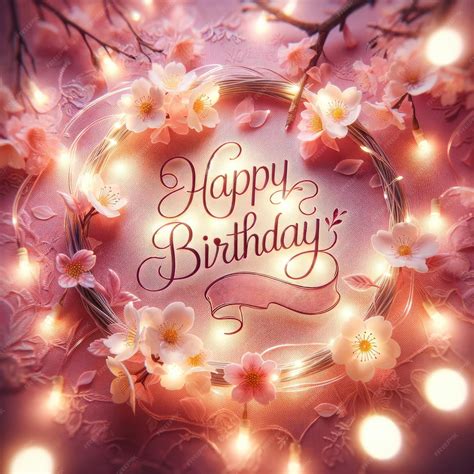 Premium Photo | Cherry Blossom Birthday Wishes