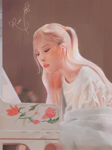 blackpink rose fanart rose fanart fan art blackpink rose