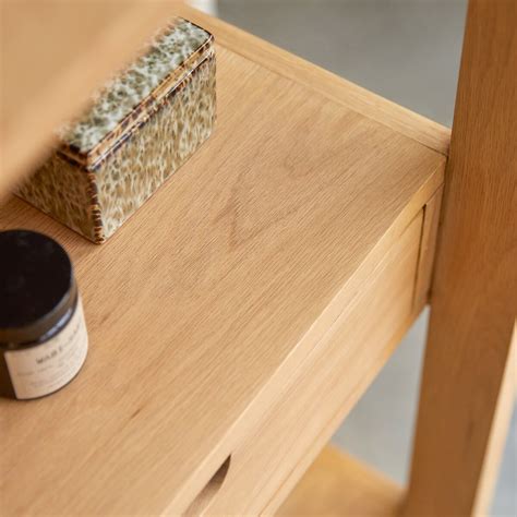 oak bookcase  cm living room storage furniture tikamoon