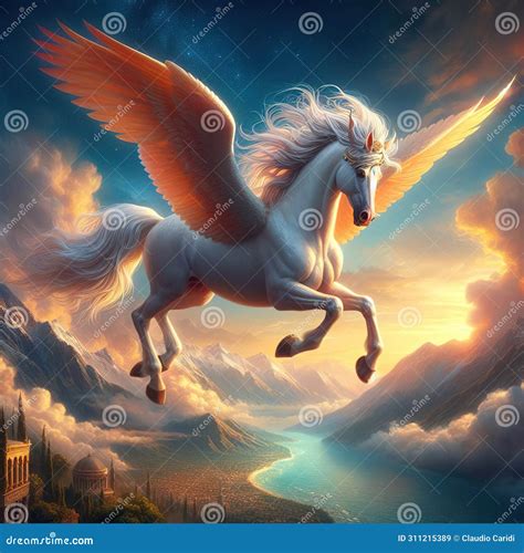 Pegaso, the Mythical Winged Horse from Greek Mythology Stock ...