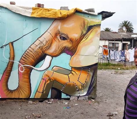 Elephant Graffiti Art In South Africa To Give People Hope