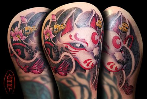 Kitsune mask tattoo by AbrahamGart on DeviantArt