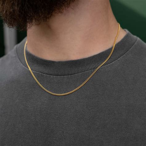 mm curb link necklace   gold perfectly minimal thin gold chain