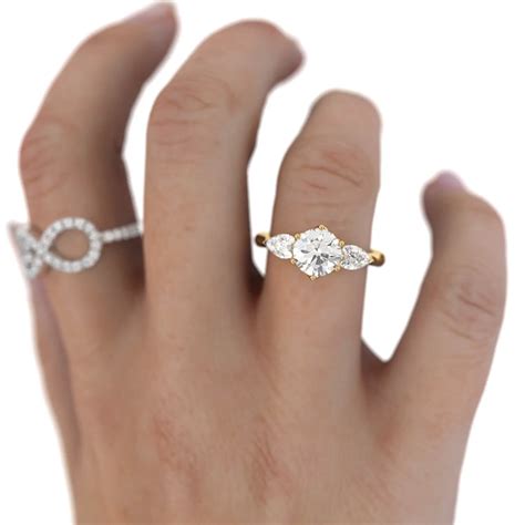 rose cut 3 stone engagement ring 1